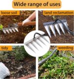 Traditionele tuinhark van carbonstaal met 6 tanden (zonder steel) - Afbeelding 3