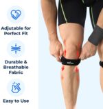 Knie Patella Band - Patella Tendon Bandage - Verstelbaar Compressie Bandage - Knie Brace - Knie Strap - Elastisch Neopren - Sport Band Strap - Dames & Heren - Universal - Afbeelding 3