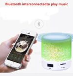 Led Mini Draagbare Speaker USB/TF Card Bluetooth Kleur Roze - Afbeelding 2