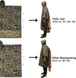Waterdichte Regenjas Poncho Unisex Camping Tent Deken 3 in 1 Multifunctionele Regen Cape voor Outdoor Activiteiten - Afbeelding 2