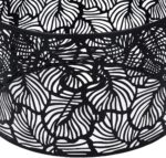 Zwarte metalen lampenkap voor tafellamp E27 - trommelvormig - gesneden bosboom - wandlamp/bedlamp/staande lamp - Afbeelding 5