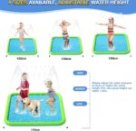 Sprinkler Pad voor honden en kinderen - Verdikte hondenspatmat voor de zomer buiten tuin (170cm) - Afbeelding 4