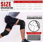 Happygetfit - Elastische kniebrace, sportkniebeschermer, warme kniebeschermer/knieorthese voor volleybal, basketbal, tennis, hardlopen, yoga - Afbeelding 4