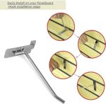 Slatwall Haken 16Pack (8 Elke 4" en 6") Hanger Display Haken, Slatwall Display Panel Haken, Display Perfect Item & Producten voor uw Kamer Garage Retail Store, Metaal & Chrome