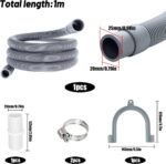 Universele Afvoerslangenset voor Wasmachines en Vaatwassers, 2 Meter, Compleet met Accessoires - Afbeelding 7