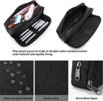 Potlood Case voor School Studenten Meisjes Jongens Grote Capaciteit Volwassen Pen Maker Potlood Pouch Office Organizer Eenvoudige Duurzame Multifunctionele Potlood Bag Zwart - Afbeelding 5