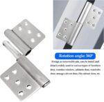 Scharnier – Deurscharnier – Premium Kwaliteit -  Roestvrij staal - Voor deuren binnen en buiten - Afbeelding 2