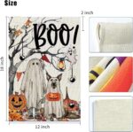 Vlaggen - Tuinvlaggen - Halloween-hond-pompoentuinvlag - 30 x 45 cm - Dubbelzijdige buitenvlag - Spookachtige herfstheksenhoed, kleine jute tuinvlag - Perfect voor buitenhuisdecoratie tijdens de feestdagen - Afbeelding 3