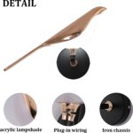 Vogel Wandlamp - Moderne Led Verlichting - 3 Licht Kleuren - Wall Decor - 1 Vogel - Draaibaar - Goud/Zwart - Wandlampen - Muurschildering Verlichting - Decoratie Verlichting - Afbeelding 5