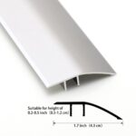 Aluminium vloerovergang drempelstrips voor deur - 12 cm hoogte - Tegels en laminaat planken - 09 m x 43 mm - Mat zilver - Afbeelding 3