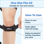 Knie Patella Band - Patella Tendon Bandage - Verstelbaar Compressie Bandage - Knie Brace - Knie Strap - Elastisch Neopren - Sport Band Strap - Dames & Heren - Universal - Afbeelding 5