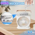 Mini Ventilator - Kleur Groen - Portabel Aircooler - Airco Zonder Slang - Draagbare Airkoeler - Airco Zonder Afvoerslang - Tafelventilator - USB - Afbeelding 2