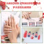 72 stuks nagels voor het lijmen van kunstnagels set pre-lijm druk op nepnagels tips kerstnagel voor meisjes - Afbeelding 2