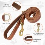Leren Hondenriem-100% Echt Leer-Zacht en Duurzaam-Trekkracht 350lb-Maatkeuze-Kwaliteitsgespen-Duurzaamheid-Klantenservice - Afbeelding 4