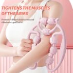 Diepe weefselmassage massagerol - Massagerol met handvat voor benen - Cellulitis massageapparaat (roze) Knie massage apparaat - Afbeelding 4