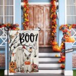 Vlaggen - Tuinvlaggen - Halloween-hond-pompoentuinvlag - 30 x 45 cm - Dubbelzijdige buitenvlag - Spookachtige herfstheksenhoed, kleine jute tuinvlag - Perfect voor buitenhuisdecoratie tijdens de feestdagen - Afbeelding 7