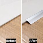 Aluminium vloerovergang drempelstrips voor deur - 12 cm hoogte - Tegels en laminaat planken - 09 m x 43 mm - Mat zilver - Afbeelding 6