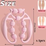 Diepe weefselmassage massagerol - Massagerol met handvat voor benen - Cellulitis massageapparaat (roze) Knie massage apparaat - Afbeelding 5