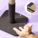 Cactus Kattenkrabpaal - Zeer sterke tapijtkrabpalen voor binnenkatten, krabpaal van sisaltouw voor kittens, stevige kleine kattenkrabpaal met verstelbare krabarm, bruin, 65 cm - Afbeelding 6