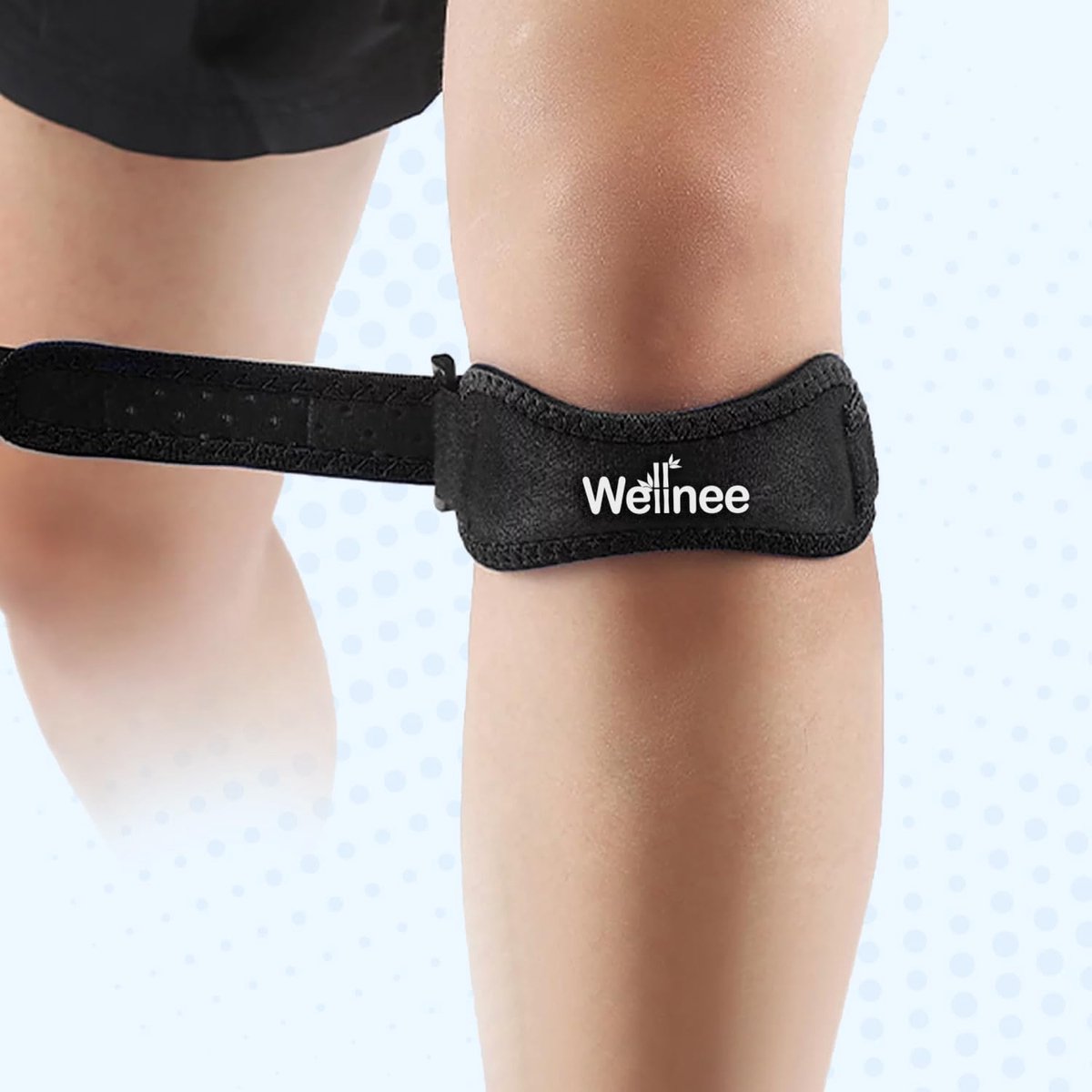 1200x1200 Knie Patella Band - Patella Tendon Bandage - Verstelbaar Compressie Bandage - Knie Brace - Knie Strap - Elastisch Neopren - Sport Band Strap - Dames & Heren - Universal - Afbeelding 1