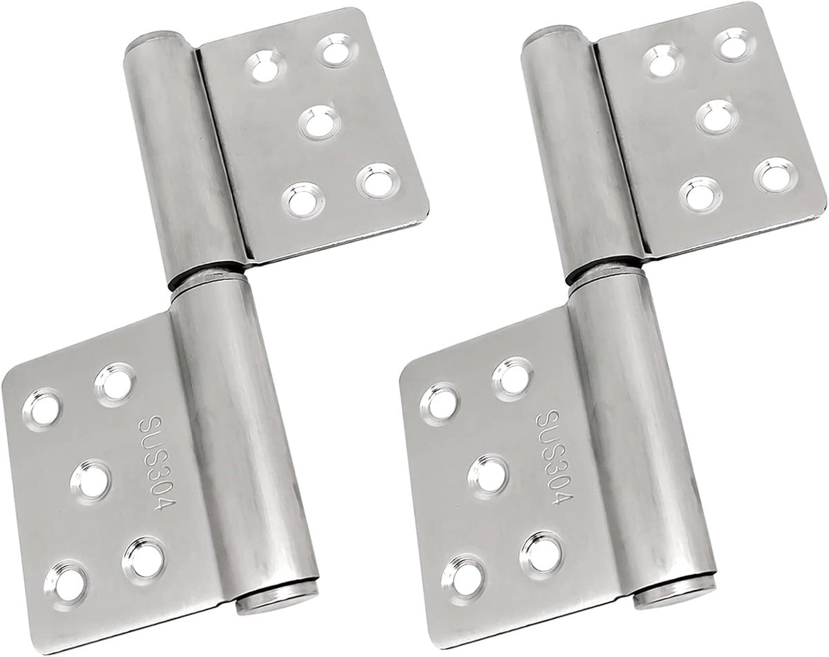 1200x951 Scharnier – Deurscharnier – Premium Kwaliteit - Roestvrij staal - Voor deuren binnen en buiten - Afbeelding 1