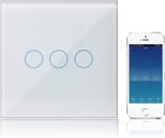 KETOTEK inbouw 3 gang Lichtschakelaar Touch WIFI Alexa Google Home Compatibel 220V Tuya Smart Life App Bediening