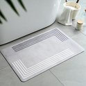 Badmat 50 x 80 cm - Sneldrogend en Antislip - Grijs - Wasbaar