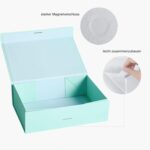 Cadeaudoos - GEWELDIGE SET - DOOS + TASSE - TIFFANY BLAUW - 26*19*8 CM - 32*11.5*28 CM - Gelamineerd Karton - mit LINT - Vouwdoos - Verpakking - Afbeelding 9