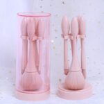 5-delige draagbare mini-make-up kwasten set Beauty Tools met opbergemmer - Beige - Afbeelding 4