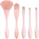 5-delige draagbare mini-make-up kwasten set Beauty Tools met opbergemmer - Beige - Afbeelding 7