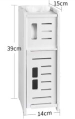 Toilet Roll Houder, Chrome Toilet Roll Holder Behind Toilet Cabinet Storage Toilet Roll Holder with Toilet Roll Holder Insert - Afbeelding 5