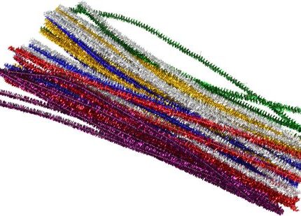 Chenilledraden - Pijpragers met glitter voor knutselen - 30 stuks - 30 cm