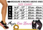 Physix Gear Maat L Zwart Kniecompressiekous voor mannen en vrouwen - Beste compressiekniebrace voor wandelen, hardlopen, sportschool, basketbal, gewichtheffen, training en sport - Kniekousen ondersteunen compressie en stabiliteit - Afbeelding 6