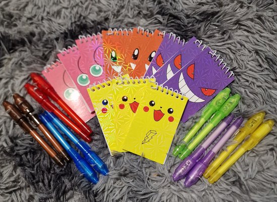 550x401 12x NOTITIEBLOK FEESTGUNSTEN met 12x onzichtbare pennen - Afbeelding 1