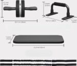 6-in-1 Buikroller en Fitnessset voor Thuisfitness - Effectieve Buikspiertrainer met Weerstandsbanden en Push-ups - Afbeelding 2