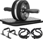 6-in-1 Buikroller en Fitnessset voor Thuisfitness - Effectieve Buikspiertrainer met Weerstandsbanden en Push-ups