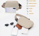 Buiktas voor dames, stijlvol, heuptas, kleine fanny pack, reizen, sport, outdoor, mobiele telefoon, borstzak, crossbody heuptas voor dames en heren, Kaki, Heuptas met verstelbare riem - Afbeelding 2