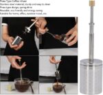 Draagbare Roestvrijstalen Franse Pers voor Koffie en Thee met Veeraangedreven Zeef - Koffiezetplunjer voor Warm en IJskoud Brouwen - Herbruikbare Filterpers - Afbeelding 3