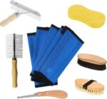 Paardenaccessoires: Set van 4 beenbeschermers voor paarden | Paardenvliegenbeschermers (set van 4), 18" x 14", inclusief reinigingsset | Bescherming van paarden | Paardenaccessoires