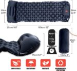 Luchtbed - Inbouw pomp - Camping slapen - 190x58x5 - Navy - Afbeelding 2