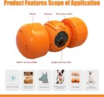 Snackball intelligent speelgoed voor honden, leuk hondenspeelgoed, bal, IQ-verbeteringstraining, piepende grappige huisdier slowfeeder, interactief hondenspeelgoed, voor grote honden en middelgrote (oranje) - Afbeelding 2