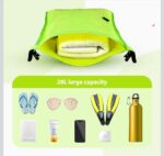 Opblaasbare boa om te zwemmen, 2-in-1 zwembad en 28 l, waterdichte zakken met verstelbare schouderriem, zwemmen uit vrij water en triathlon boei om te zwemmen, voor strand, watersport, surfen, snorkelen, kajakken - Afbeelding 5