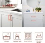 Rose Goud - Deurbeslag-Deurgreep-Handgreep keuken-handgrepen -Handgreep Goud-Deurhendel-Handvat-Keukengreep-Handgreep-Deurgreep- Goud design 20x10x128mm inclusief schroeven - Afbeelding 4