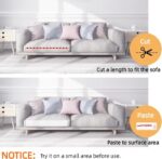 Kattenkrabbeschermer, 10 cm breed Meubelbeschermer voor Katten, Trainingstape tegen Krabben, 100% Transparante Dubbelzijdige Kattenkrabwerende Tape voor Tapijt, Bank, Bank, Deur - Afbeelding 2