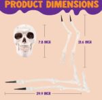 Halloween decoratie - Levensgrote groundbreaker skelet stakes - Realistische tuin palen - Halloween tuin decoraties - Afbeelding 6