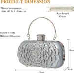Avondtas met strass voor dames, glinsterende pailletten, handtas, kristallen clutch-tas, bruidstas, elegante crossbody-tas, schoudertas voor bruiloft, banket, cocktailbal, feest - Afbeelding 4