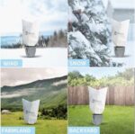 1x Beschermhoes 115x175cm Voor Planten 80g/m² Plantenafdekking met Trekkoord Tegen Vorst Wind en Neerslag,Potplantenzak Wit - Afbeelding 4