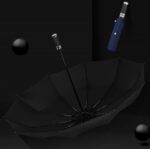 Automatische Grijze Paraplu Business Folding Paraplu Voor Man Vrouwen Sombrilla Uv Regen Paraplu - Afbeelding 3