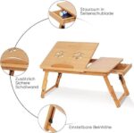 Bedtafel - Opvouwbaar Dienblad - laptoptafel voor bed, laptoptafel voor lezen of ontbijt, 50 x 30 x 20 cm - Afbeelding 3