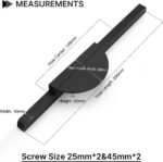 Pakket van 2 kastgrepen, halfronde meubelgrepen, 128 mm, handgrepen met gatenafstand, zwarte handgrepen voor keukenkasten, keukengrepen, zwarte matte deurgrepen. - Afbeelding 5